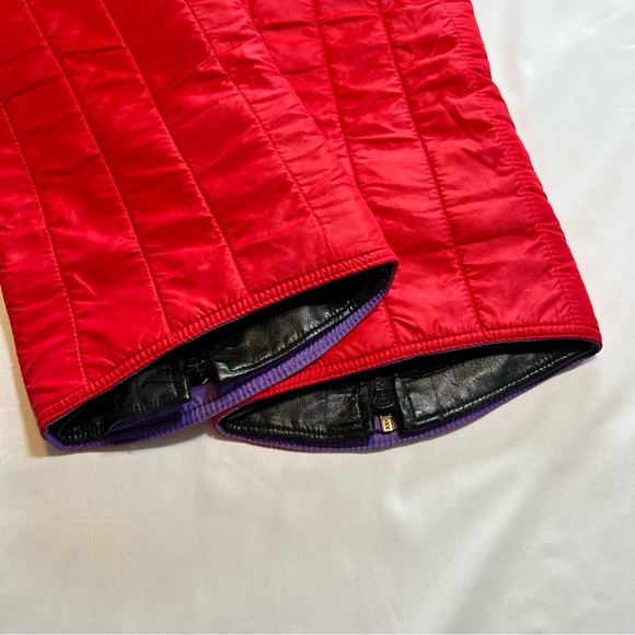 Vintage SKYR Retro Ski Snow Fitted Pants Removable Flare Padded Leg Size 8 EUC - Picture 11 of 15